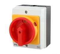UKP Waterproof Isolating Rotary Switch 4-Pin Silver Contacts 4P 20A 440V AC Main Circuit Breaker for Indoor Outdoor Power Control Ventilation Air Conditioning Water Pumps Solar Equipment