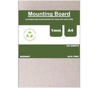 UKPAPER Super Thick A4 Off White Card 1mm 430gsm Beer Mat Craft Pulp Board for Mounting & Models x100