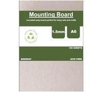 UKPAPER Super Thick A6 Off White Card 1.5mm 610gsm Beer Mat Craft Pulp Board for Mounting & Models x100