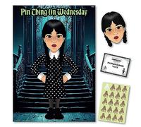 UKPG Halloween Party Game - PIN THING ON WEDNESDAY | 20 Players | Winner Certificate Age 3+ and Poster for Halloween Party, Halloween Decoration, Addams Birthday Party, Halloween Games