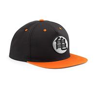 UKPrintwear Goku's Training Symbol Rapper Cap (Black/Orange Contrast)
