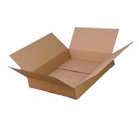 UKPSOLTD 10 x Shallow Cardboard Packing Boxes - 449 x 349 x 79mm RM Postal Service OLD Maximum Small Parcel PIP External Size - Corrugated Packaging Shipping Cartons