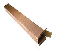 UKPSOLTD 5 x Long Thin Large Cardboard Packing Boxes - 1245 x 125 x 125mm XL Corrugated Packaging Shipping Delivery Cartons