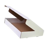 UKPSOLTD 5 x White Hinged Lid Cardboard Packing Boxes - 440 x 349 x 79mm RM Postal Service OLD Maximum Small Parcel PIP External Size - Corrugated Packaging Shipping Cartons