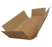 UKPSOLTD 50 x Small C5 Brown Cardboard Postage Boxes - 232 x 172 x 24mm RM Postal Service Large Letter PIP External Size - Fits Through Letterbox - Maltese Cross Cruciform Shipping Mailers