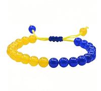 Ukraine Bead Bracelet Adjustable Healing Natural Crystal Chain Yellow Blue Natural Stone Beaded Bracelet Jewelry