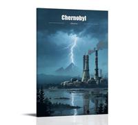 Ukraine Chernobyl Vintage Travel Poster Decorative Painting Print Picture Canvas Wall Art Bedroom Office Living Room Decoration 16x24inch(40x60cm)