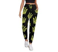 Ukraine Coat Arms Women's Joggers Sweatpants Athletic Yoga Pants with Pockets Leggings 2XL