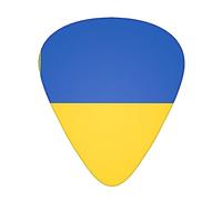 Ukraine Country Flag Guitar pick Luxury Guitar Picks with Different Sizes Contain Thin, Medium & Thick Gauges for Acoustic and Electric Guitar