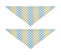 Ukraine Dots Dog Bandana 2pcs Dog Bibs Puppy Birthday Bandana Scarf Accessories for Small Big Cat Pet Bandana