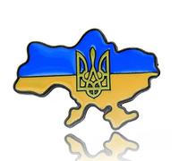 Ukraine Flag Brooch National Flower Brooch Patriotic Badge Lapel Pins Personalized Button Badge for Decoration