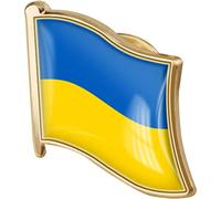 Ukraine Flag Brooch Ukrainian Badges Pins National Country Flag Button Patriotic Lapel Pin for Clothing Bags Sweater Shirt Backpack