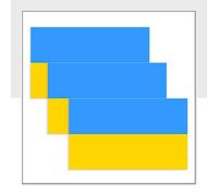 Ukraine Flag Car Stickers Pack of 3 (100 x 60mm) Waterproof UKR Flag Labels for Helmet iPad Fridge Bike Packwith® #P1062