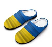Ukraine Flag Cotton Men's Slip-on Slippers 7-8（40-41）