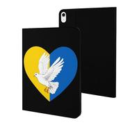 Ukraine Flag Heart Dove Case Compatible for iPad 10代 (10.9in) Tablet Cases Stand Protective Cover with Sleep/Wake