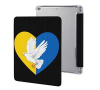 Ukraine Flag Heart Dove Case Compatible for IPAD 2017/2018/Air1/Air2 (9.7in) Tablet Cases Protective Stand Cover