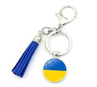 Ukraine Flag Key Chain Charms Keychains Keyrings Metal Plated Keychain Gift Car Keyring Cute Bag Charm Key Holder for Keys
