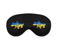 Ukraine Flag Map Fashion Eye Mask Printed Sleep Masks Soft Unisex Blackout Covering with Adjustable Strap