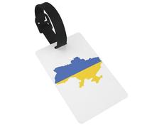 Ukraine Flag Map Print Luggage Tag for Suitcases Cute Waterproof and Reusable Travel Bag Backpack Tags Gifts