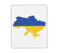 Ukraine Flag Map Print Small Desk Pad,Rubber Base with Precision Stitched Edges,Perfect for Office,Gaming