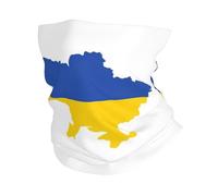 Ukraine Flag Map Print Winter Neck Gaiter Warmer, Soft Face Mask Scarf For Cold Weather Skiing Cycling Outdoor Sports