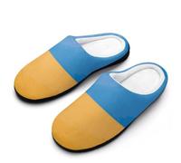 Ukraine Flag Mens House Slippers Cotton Home Shoes 8