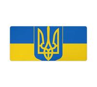 Ukraine Flag National Emblem Mouse Pad Desk Mat Non-Slip Mousepad Writing Pads Office Decor 40x90cm