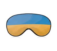 Ukraine Flag Sleep Mask Soft Blindfold Portable Eye Mask with Adjustable Strap for Men Women