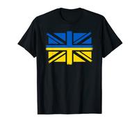 Ukraine Flag & UK Britain Union Jack. Ukrainian / British T-Shirt