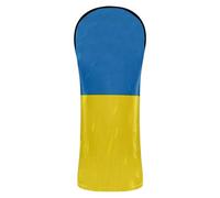 Ukraine Flag Ukrainian National Golf Covers Premium Leather Waterproof Headcover with Interchangeable No. Tags for Driver Fairway Wood Hybrids