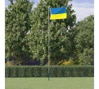 Ukraine Flag with Brass Grommets 90x150 cm Berkfield Home Multi One Size