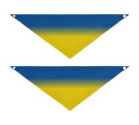 Ukraine Flags Dog Bandana 2Pcs Dog Bibs Puppy Birthday Bandana Scarf Accessories For Small Large Cat Pet Bandana