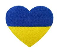 Ukraine Heart Flag Iron-on Patch | Peace Embroidery Patch, Peace ironable Patch, Ukrainian Flag Badges Finally Home