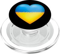 Ukraine Heart in Flames National Colours Ukrainian Flag PopSockets PopGrip for MagSafe