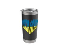 Ukraine Heart Shape Peace Solidarity Unity Support UKR Stainless Steel Insulated Tumbler