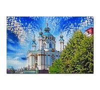 Ukraine Jigsaw Puzzle 100 Piece St. Sophia Cathedral Kiev Ukraine Puzzle Game Artwork Travel Souvenir 45,5x35,5CM