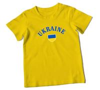 Ukraine Kids Tshirt Ukraine Football T Shirt Ukrainian Flag Badge Tee Gift Ukrainian Apparel Tshirt, 12-13 Years, Yellow