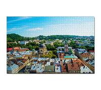 Ukraine Lviv Jigsaw Puzzle for Adults 300 Piece Travel Gift Souvenir 38x26CM
