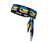 Ukraine Map Print Ninja Headbands,Adjustable Head Tie For Men, Sports Sweatband For Yoga Running Basketball