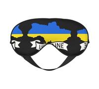 Ukraine Map Printing Rest Sleep Eye Mask, Soft Eye Mask for Home & Camping, Blocks Light, Comfortable for Most Users