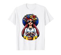 Ukraine Matrjoshka with Sunglasses for Ukrainians Matryoshka Value Graphic T-Shirt, Men, White, L