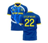 Ukraine Men's Stop War Graphic Concept Kit Libero in Blue | Size: Large Ukraine Blue L