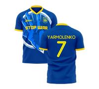 Ukraine Men's Stop War Graphic Concept Shirt Libero Yarmolenko in Blue | Size: 2XL Ukraine Blue 2XL