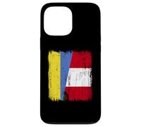 Ukraine Peru Half Flag Ukraine Peruvian Heritage Jersey Case for iPhone 13 Pro Max