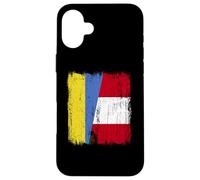 Ukraine Peru Half Flag Ukraine Peruvian Heritage Jersey Case for iPhone 16 Plus