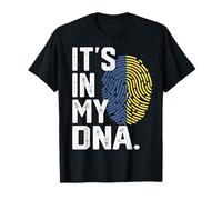 Ukraine Roots Flag Fingerprint Graphic Patriotic T-Shirt