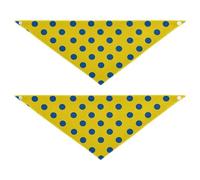 Ukraine Seamless Dot Dog Bandana 2Pcs Dog Bibs Puppy Birthday Bandana Scarf Accessories for Small Large Cat Pet Bandana