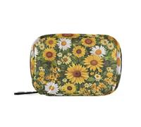 Ukraine Sunflower Beauty Summer Flowers aid bag with Detachable Compartments convenient travel medicine organizer