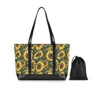 Ukraine Sunflower Beauty Summer Flowers Modern Womens Laptop Tote Bag with Zipper Book Tote for Work with Tablet bolsa para laptop