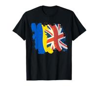 Ukraine Support Tee Ukrainian Flag Uk Flag I Stand With T-Shirt